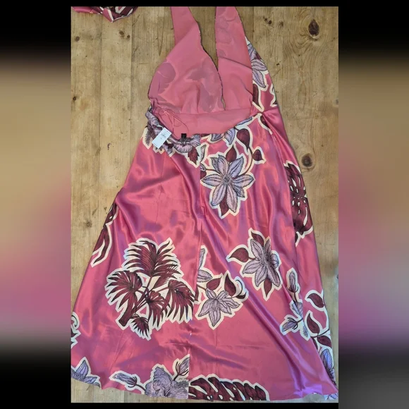 New Banana Republic Silk Midi Halter Dress - Picture 6 of 8